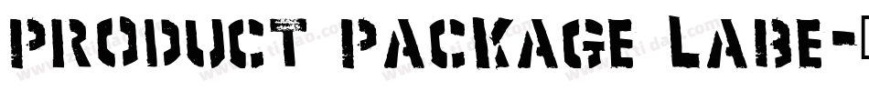 Product Package Labe字体转换